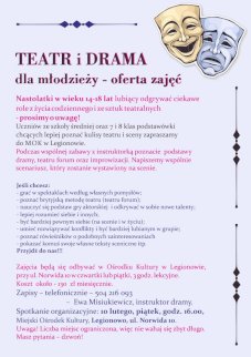 Powiększ obraz: Zajęcia pt. Teatr i Drama w MOK Legionowo - Zdjęcie nr 1
