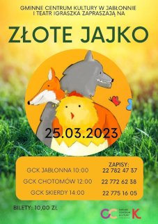 Powiększ obraz: Spektakl "Złote jajko" w filii GCK w Skierdach - Zdjęcie nr 1