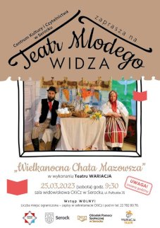 Powiększ obraz: Teatr Młodego Widza "Wielkanocna Chata Mazowsza". Teatr Wariacja - Zdjęcie nr 1