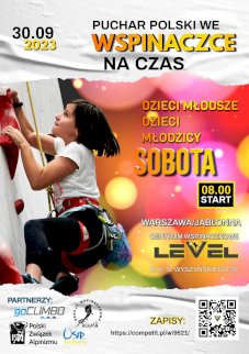 Powiększ obraz: Puchar Polski we wspinaczce sportowej na czas. Kategorie Dzieci młodsze, dzieci, młodzicy. Jabłonna - Zdjęcie nr 1
