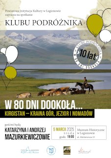 Powiększ obraz: fot. Powiatowa Instytucja Kultury w Legionowie PIK. Na zdjęciu kobieta jedzie konno, obok zwierzęta, w tle z tyłu góry, woda