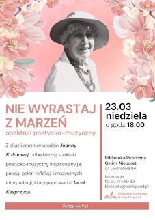 Powiększ obraz: fot. Plakat zapraszający na wydarzenie, szczegółowe informacje w aktualności i tytule