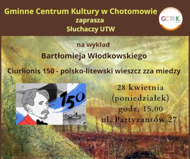 Powiększ obraz: fot. Plakat zapraszający na wydarzenie, szczegółowe informacje w aktualności i tytule