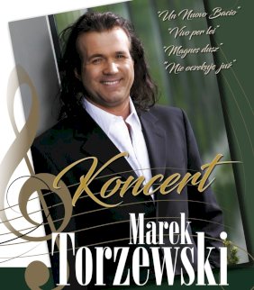 Powiększ obraz: fot. Plakat zawierający informacje o wykonawcy koncertu Marku Torzewskim