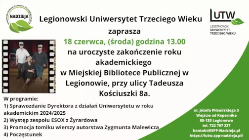 Powiększ obraz: Plakat zawierający informacje o wydarzeniu