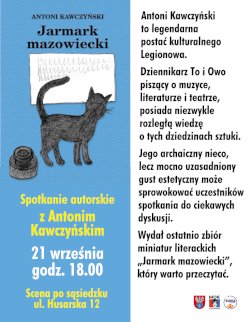 Powiększ obraz: Plakat zapraszający na wydarzenie, szczegółowe informacje w aktualności