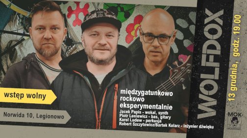 Powiększ obraz: fot. facebook Wolfdox. Plakat zapraszający na koncert. Szczegóły w aktualności