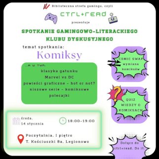 Powiększ obraz: Biblioteczna strefa gamingu. Spotkanie gamingowo-literackiego klubu dyskusyjnego - Zdjęcie nr 1