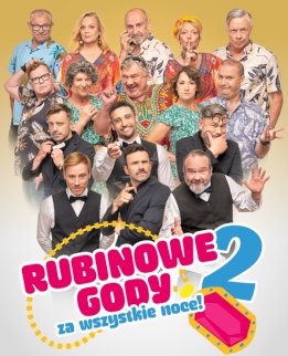 Powiększ obraz: Rubinowe gody plakat. Plakat zapraszający na wydarzenie, szczegółowe informacje w aktualności