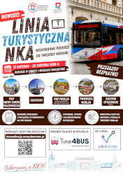 Bezpłatna linia turystyczna "T" Kursuje w soboty i niedziele od 27 czerwca do 30 sierpnia 2026 roku