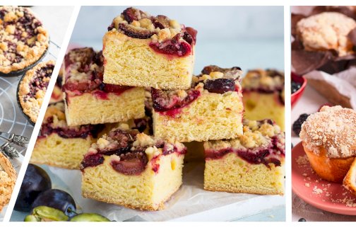 fot. Piekarnie Cukiernie Putka, www.facebook.com/media/set/?set=a.261761570600972&type=3. Na zdjęciu po lewej stronie ciastka, w środku ciasto, po prawej stronie babeczki z nadzieniem owocowym