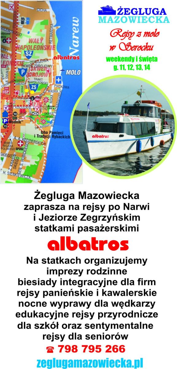 ulotka rowerowej przeprawy - informacje na stronie organizatora: zeglugamazowiecka.pl